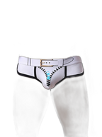 Zipper Belt Printed Cotton Pouch Briefs