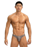 2 Pack Men's Solid Color Low Rise Sweat-Absorbent Large U-Shaped Small Pocket Briefs