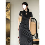 Women's Solid-Color Casual Modified New Chinese-style Dress