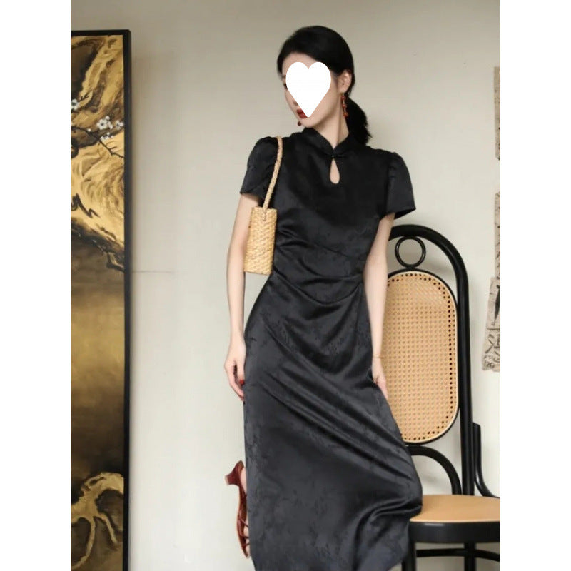 Women's Solid-Color Casual Modified New Chinese-style Dress