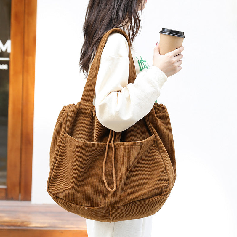 Women's Fashion Vintage Corduroy Handbag