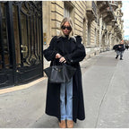 Spring Women's Trench Elegant Lapel Large Coat