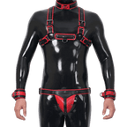 Furrjoi Harness, Cuff, Collar, Lead Underwear Bundle Red