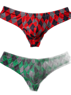 Men’s Low-Rise U-Convex Print Thong