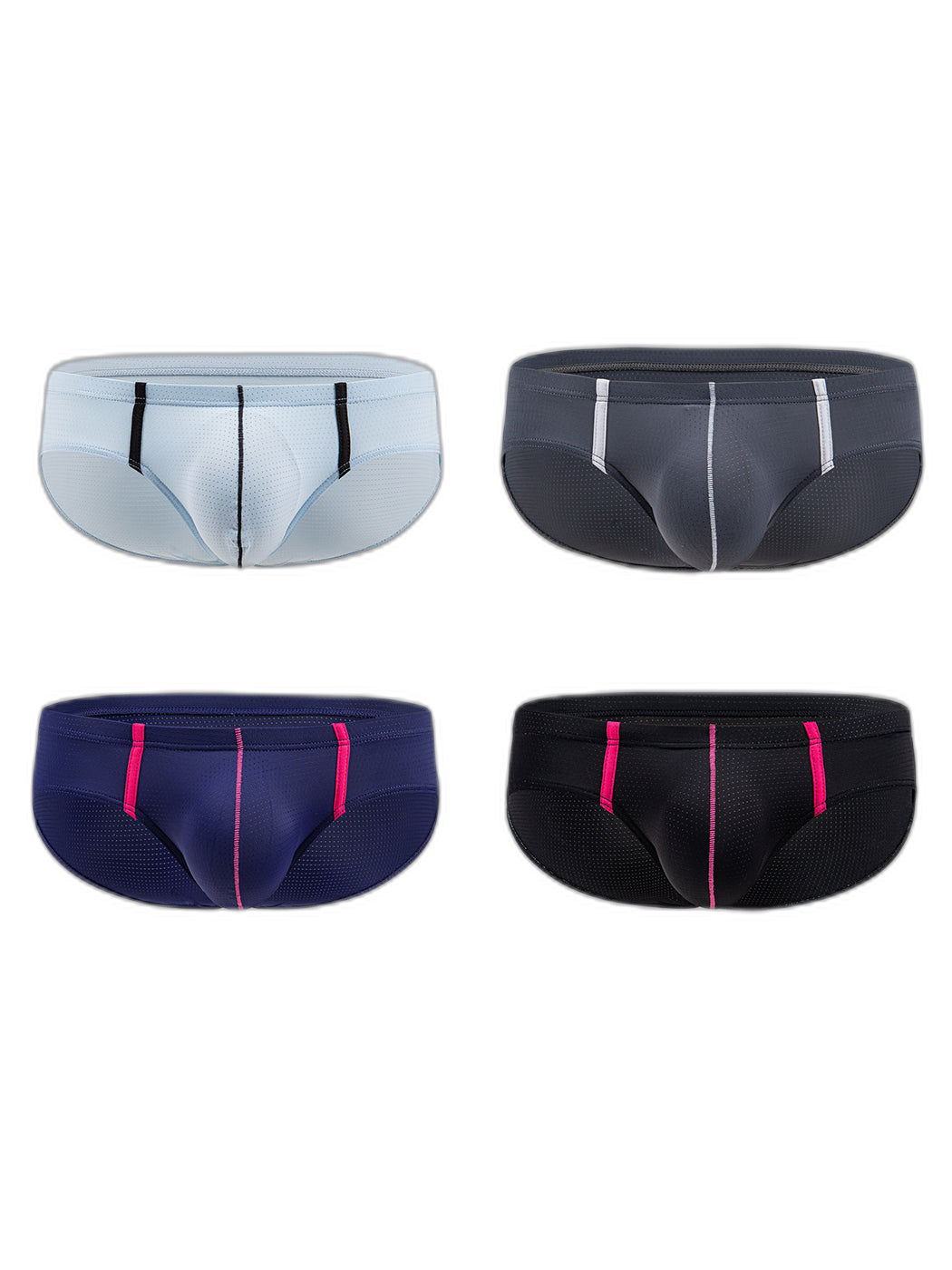 4 Pack Men’s Low-rise Breathable Mesh Briefs