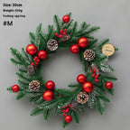 Christmas Decoration Upside Down Christmas Tree Horn Rattan Christmas Wreath