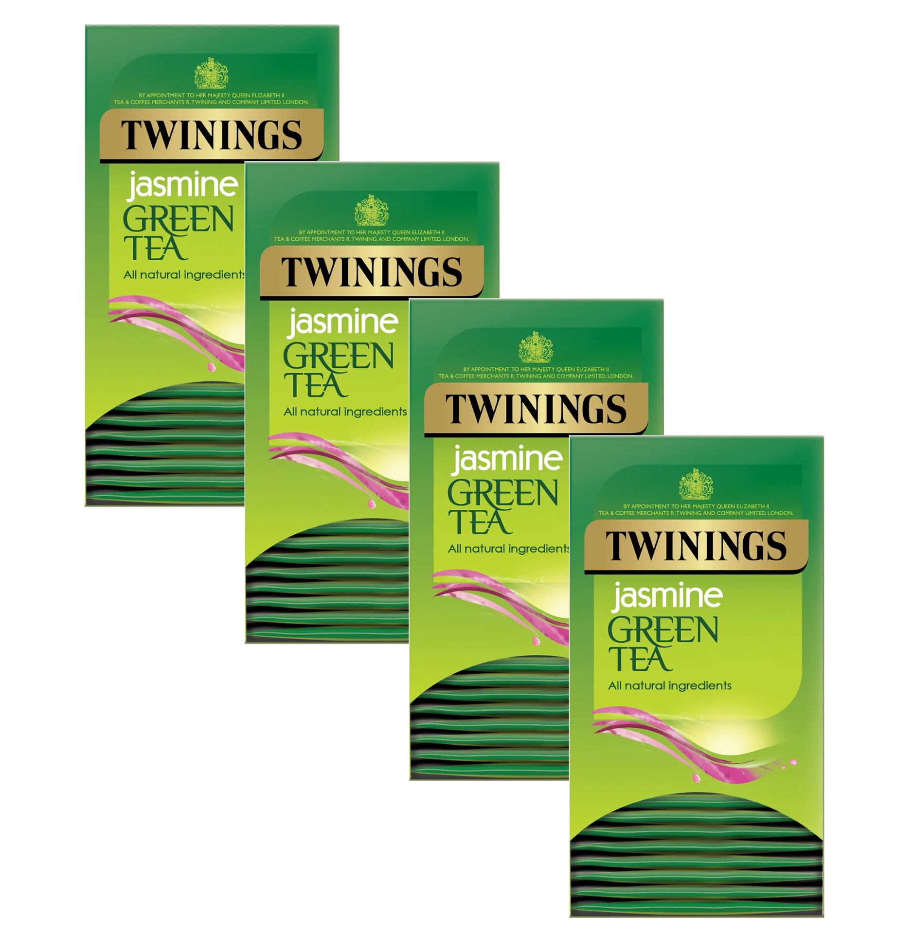Twinings Green Tea & Jasmine Tea Bags Individually Enveloped Tagged Sachet Herb