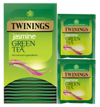 Twinings Green Tea & Jasmine Tea Bags Individually Enveloped Tagged Sachet Herb