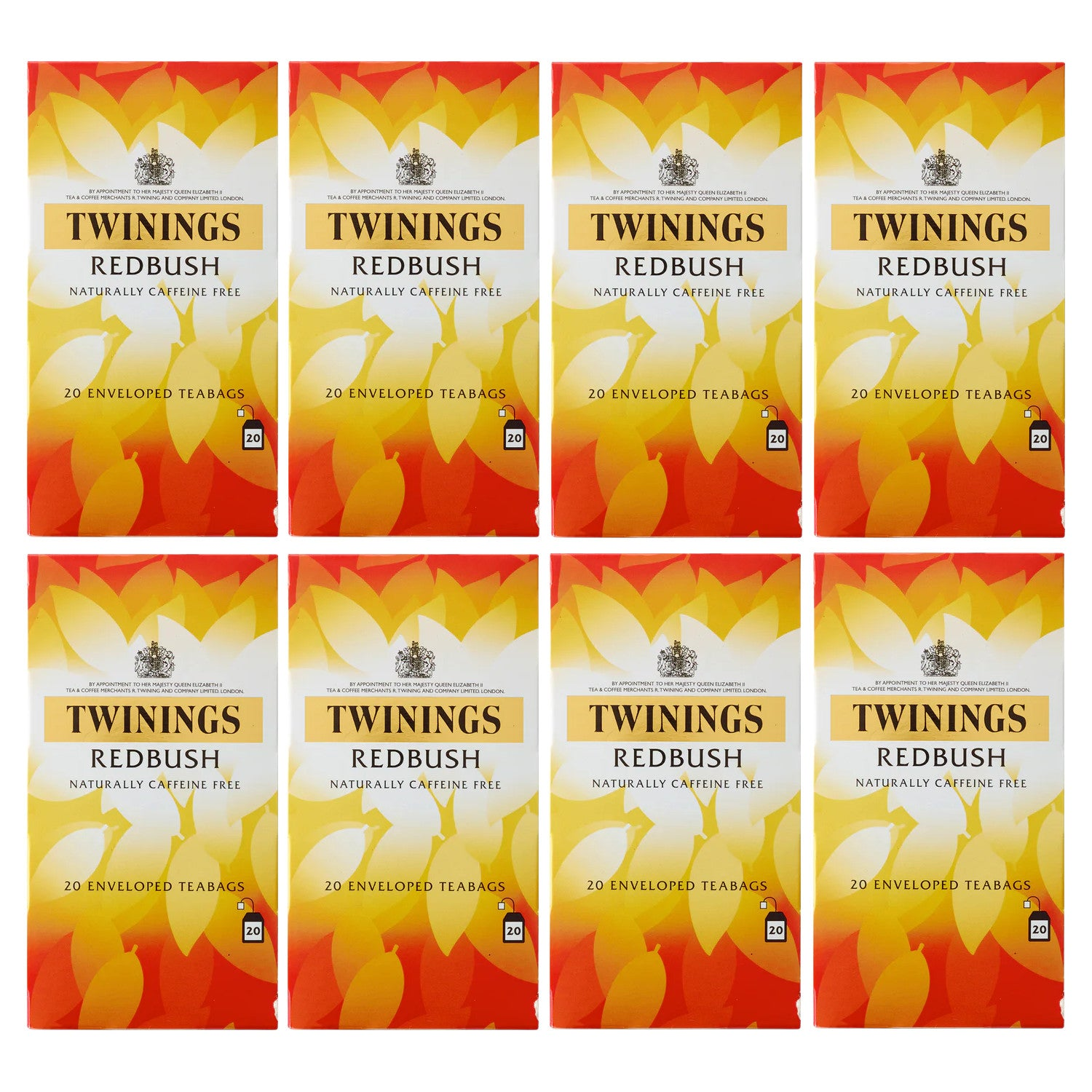 Twinings Pure Redbush Tea Bags Individually Enveloped Tagged Herbal Sachets Cup
