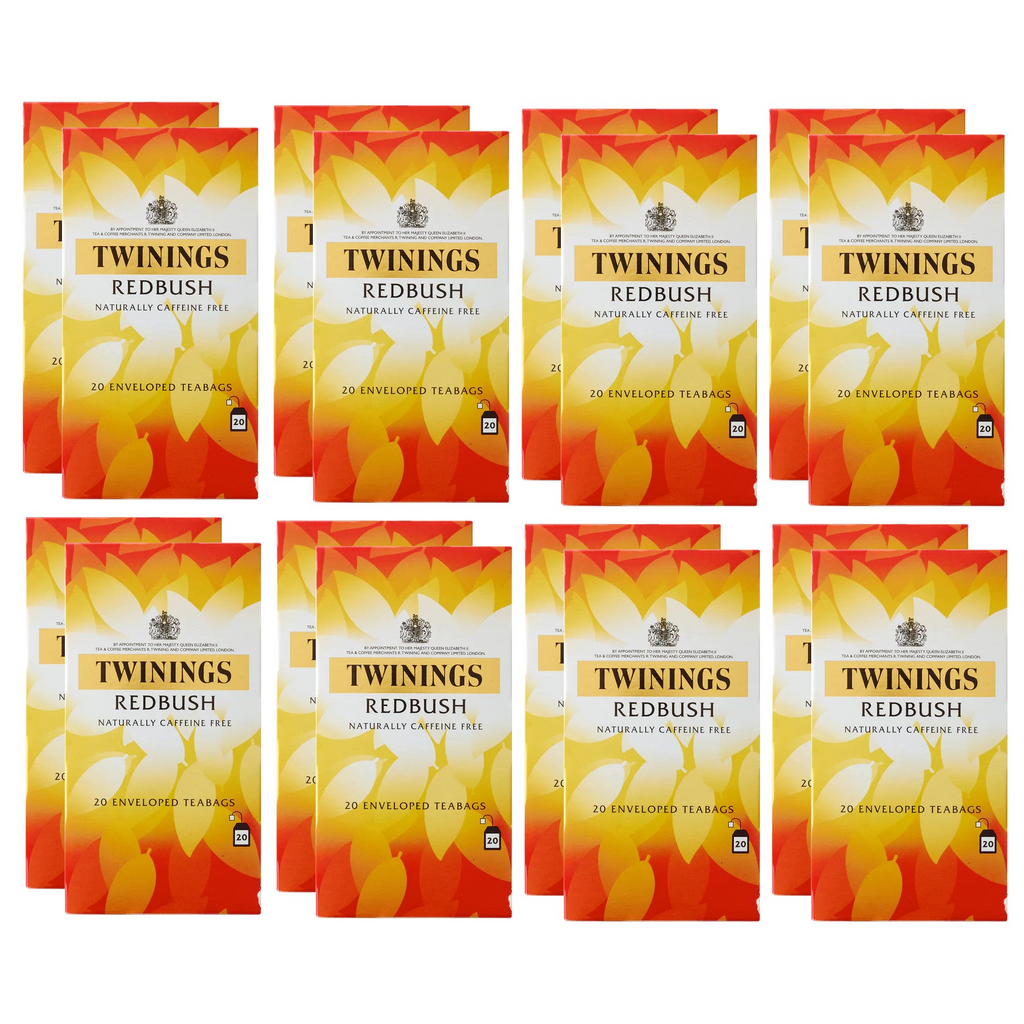 Twinings Pure Redbush Tea Bags Individually Enveloped Tagged Herbal Sachets Cup