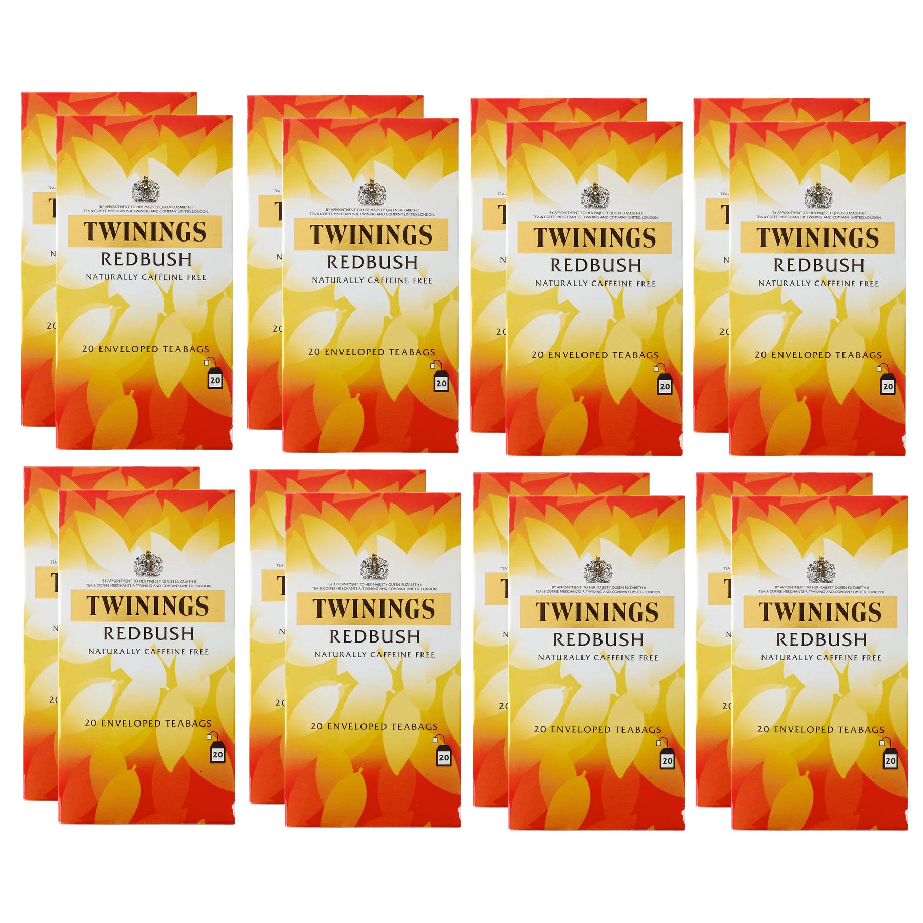 Twinings Pure Redbush Tea Bags Individually Enveloped Tagged Herbal Sachets Cup