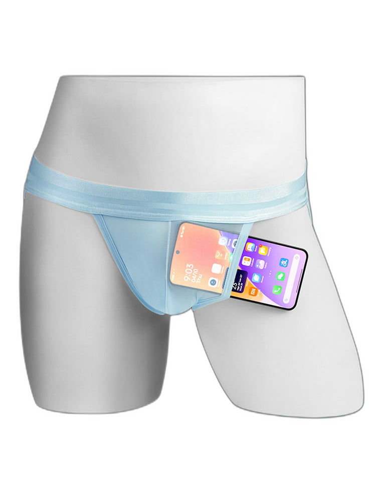2 Pack Men's Ultra-Soft Ice Silk Quick-Dry Smooth Cooling Briefs