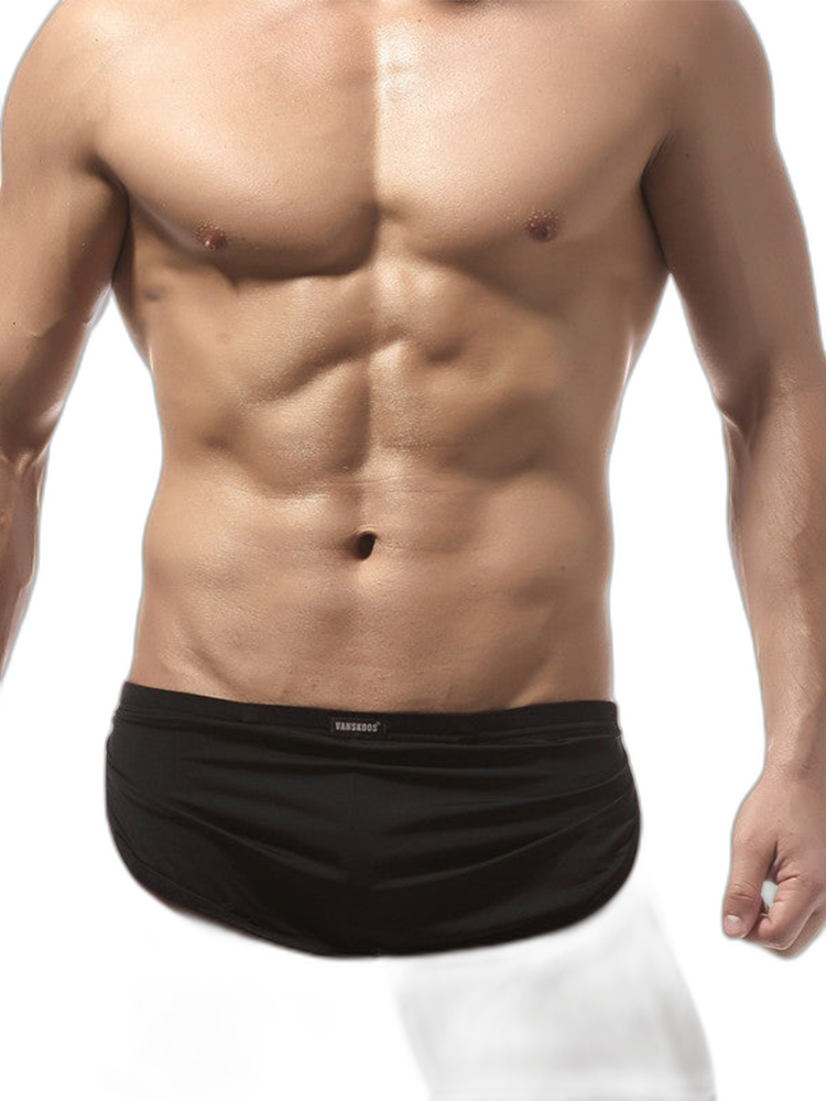 Men's Sexy Side Split  Boxers With Support Pouch