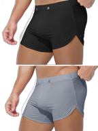 2 Pack Men's Breathable Mesh Boxer Briefs