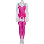 Front And Rear Cutout Mesh Bodysuit Lingerie