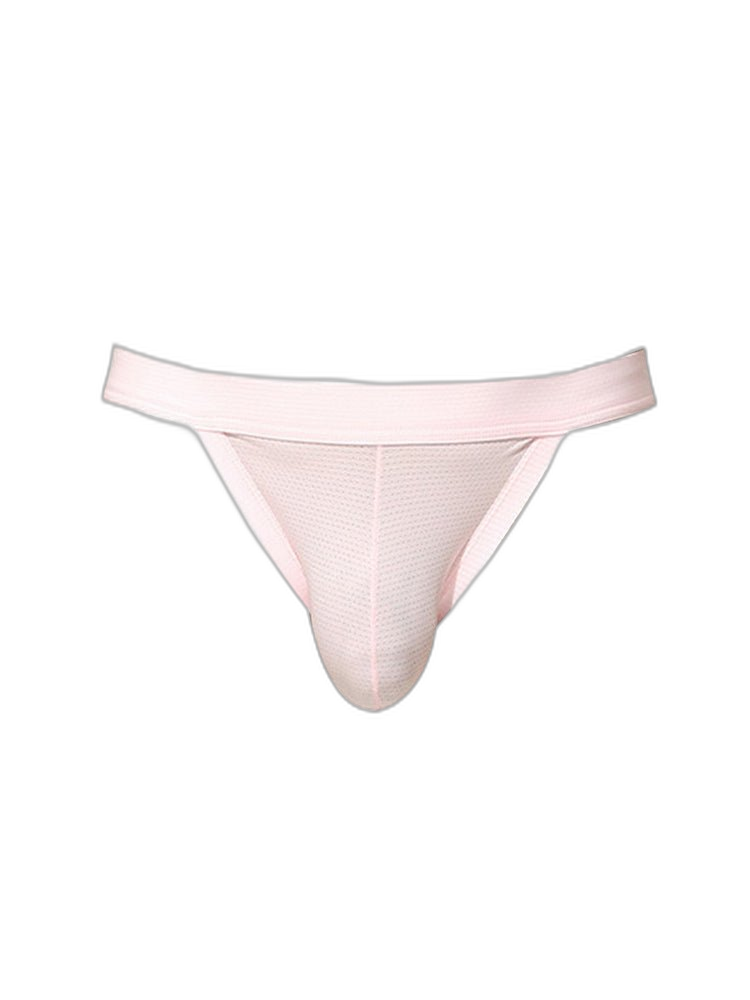 3 Pack Men's Breathable Mesh Odor-Resistant Solid Color Sexy Briefs
