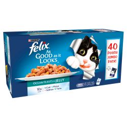Purina Felix Pouch As Good As It Looks Ocean Feasts in Jelly 40 pack