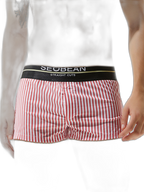 Mens 100% Cotton Striped Loose Home Boxer Shorts