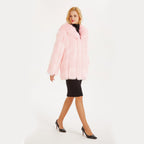 New European And American Stylish Fox-fur Lapel Coat