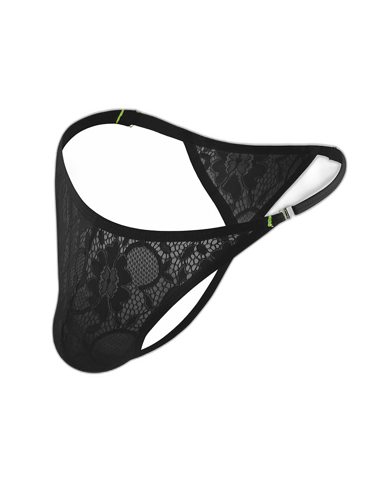 4-pack Men's Lace Side Buttoned Thongs