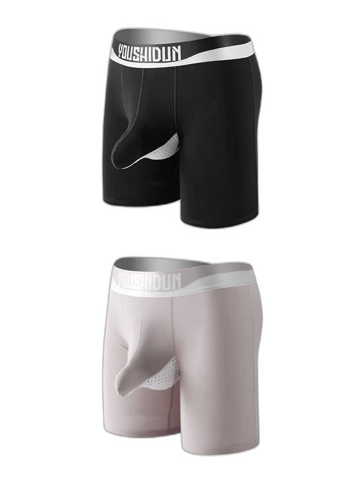 2 Pack Men's Supportive Separated Pouch Ultra-Soft Anti-Chafing Midway Briefs