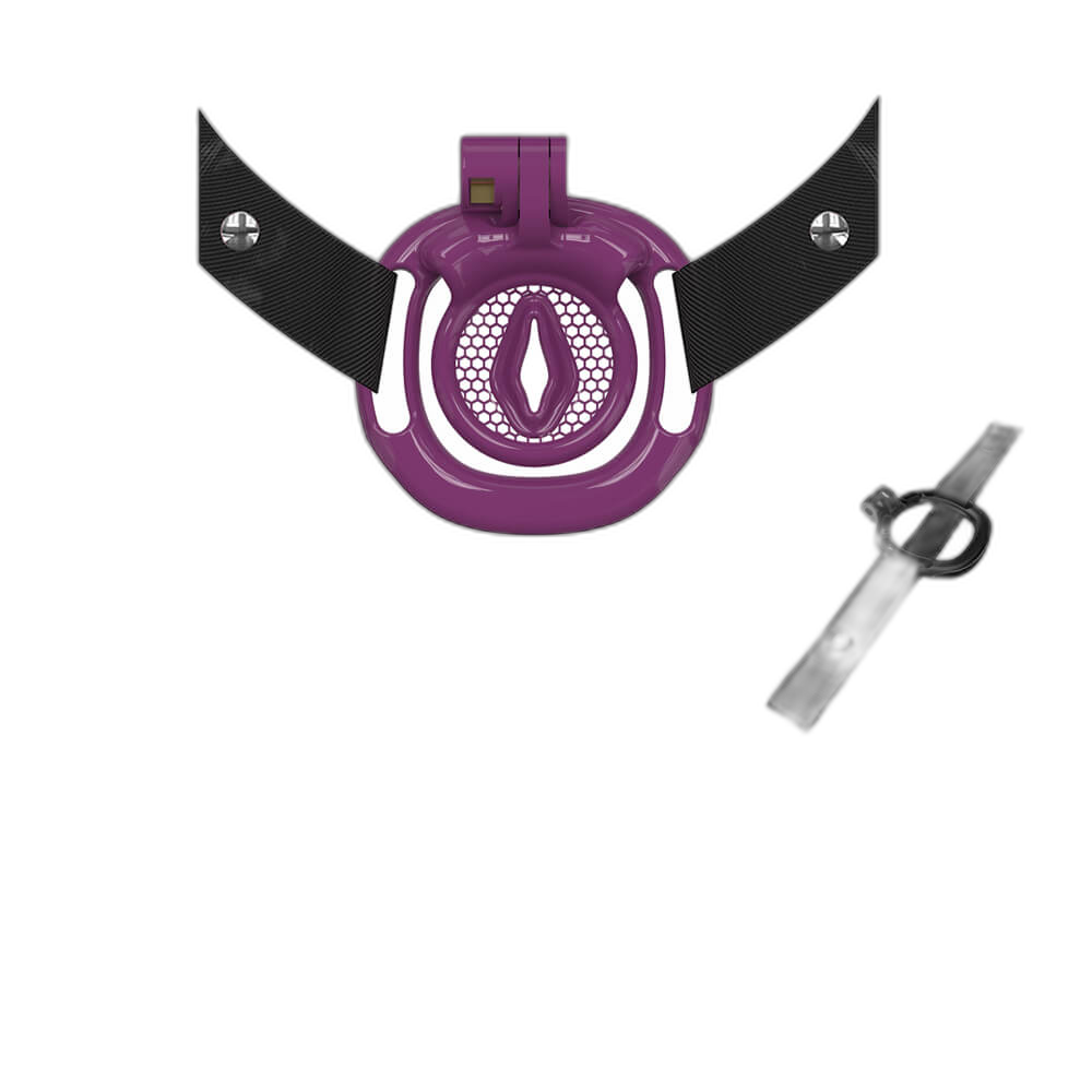 Fortis - Inverted Chastity Cage With Belt And Four Rings