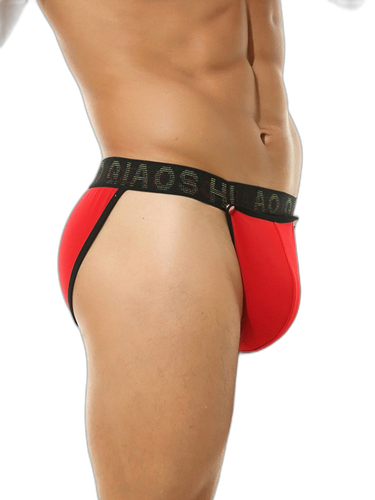 3 Pack Men's Large Pouch Button Waistband Briefs