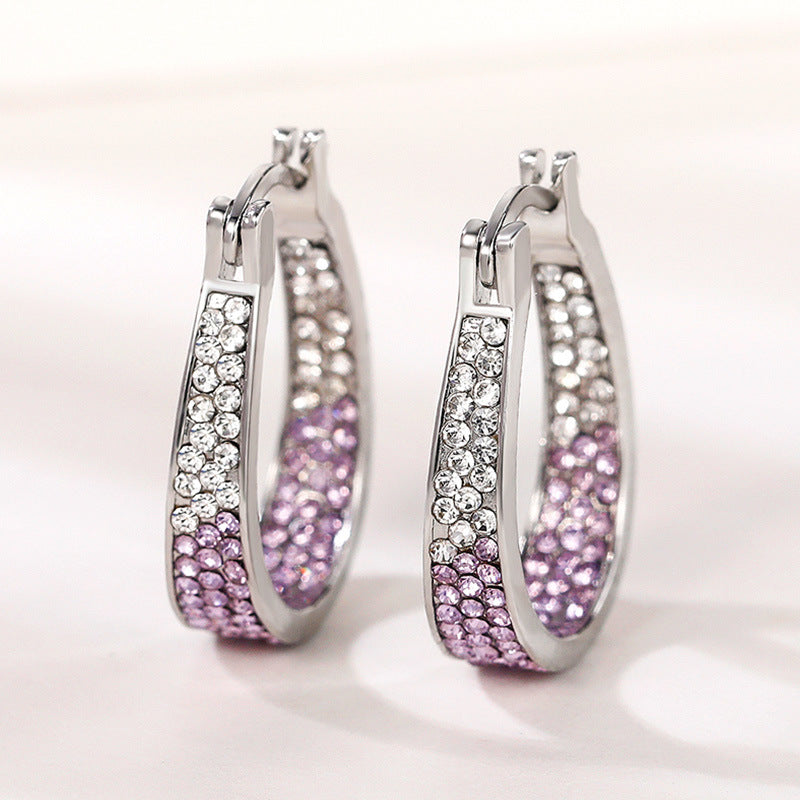 Geometric Diamond Ear Clip Earrings | Luxury Letter Style Women's Jewellery