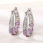 Geometric Diamond Ear Clip Earrings | Luxury Letter Style Women's Jewellery