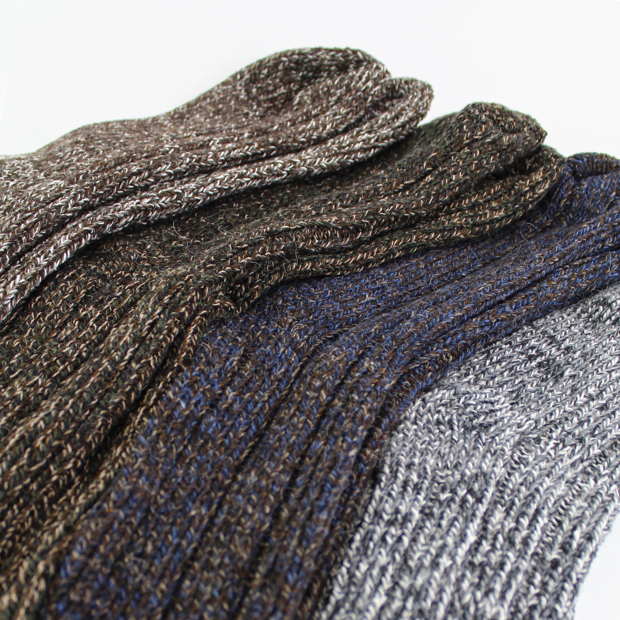 Mens 12 Pack Ribbed Alpaca Boot Socks