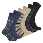 6 Pairs Mens Thick Alpaca Durable Boot Socks