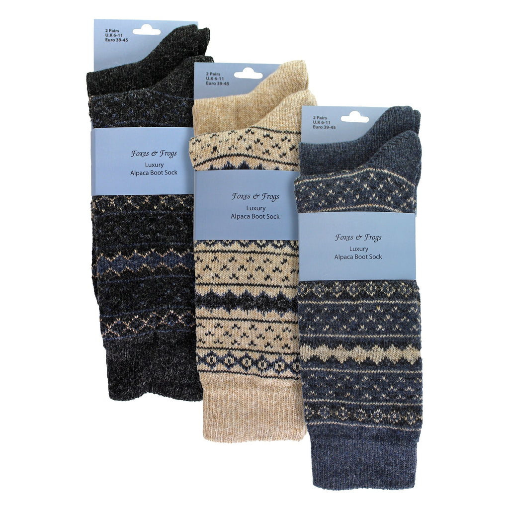 6 Pairs Mens Thick Alpaca Durable Boot Socks