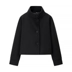 Commuter's All-matching Stand Collar Breasted Woolen Coat