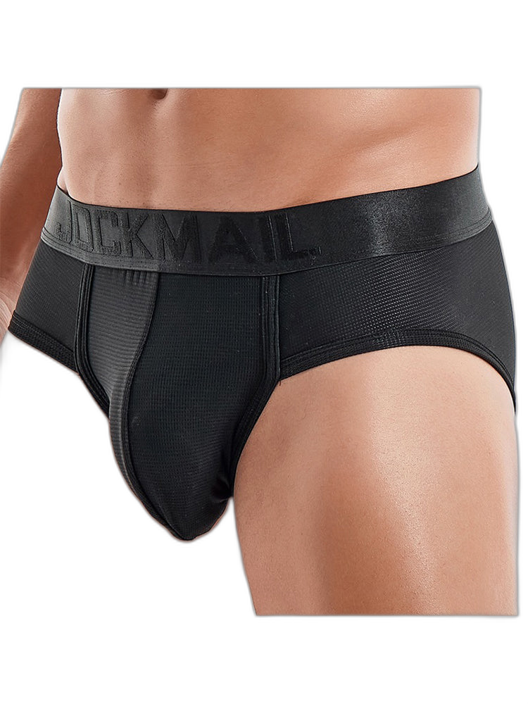 Men's Solid Color Mesh Breathable Sports Fitness Briefs