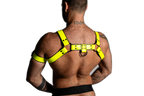ruff GEAR Bold Leather Bulldog Harness Neon Yellow