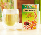 Twinings Gingerbread Green Tea Bags Individually Enveloped Wrapped Tagged Sachet
