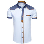 Men's professional size plus size short shirt