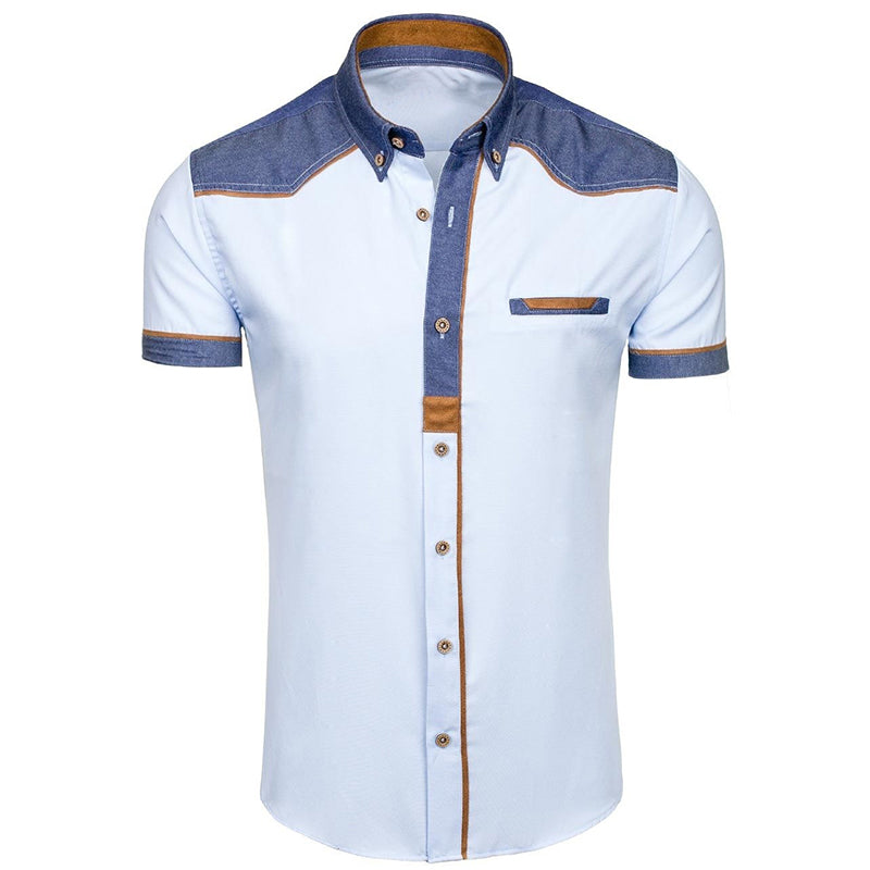 Men's professional size plus size short shirt