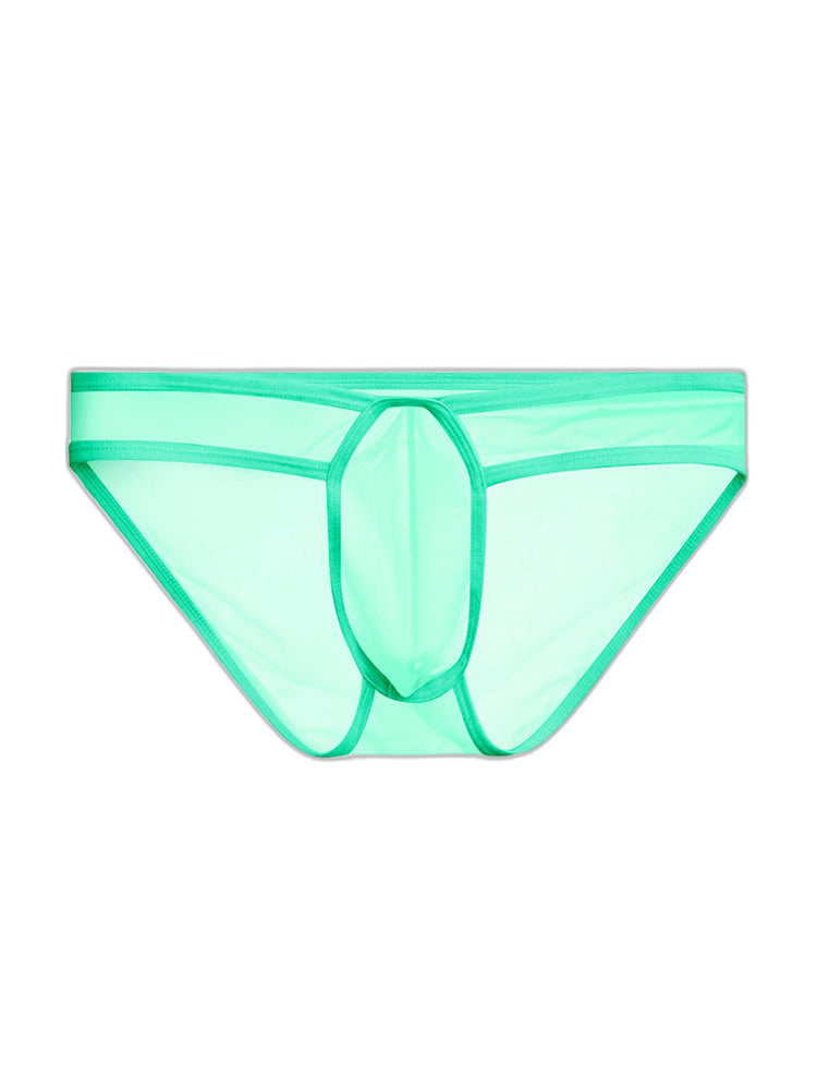 2 Pack Men's Ice Silk Breathable Sexy Low-Rise Anti-Odor Briefs