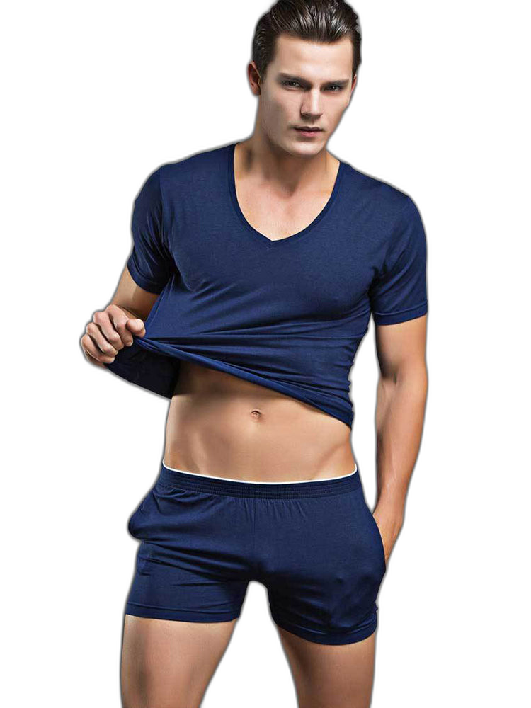 Solid Color Modal Home Boxers for Men