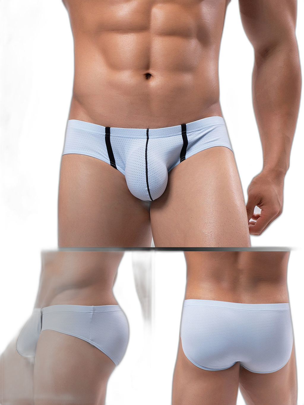 4 Pack Men’s Low-rise Breathable Mesh Briefs