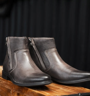 High-top men's shoes boots Korean version of the trend of British retro leather increased Martin boots