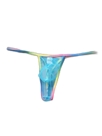 3-pack Men's Sexy Rainbow Transparent Convex Pouch Breathable Thong