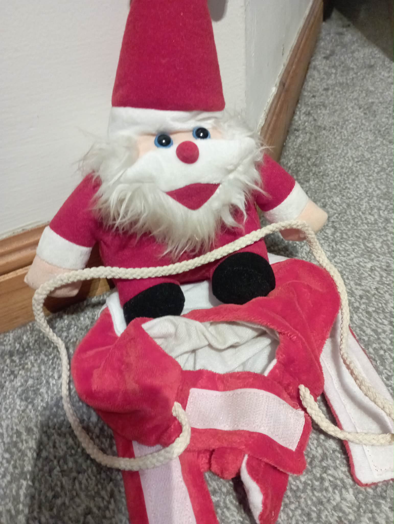 CAT FUN CHRISTMAS SANTA HAT with strap