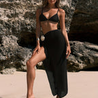 Pure Color Bikini Three Piece Swimsuit Women