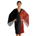 Half Black Half Hónghǎi - Womens Kimono Robe