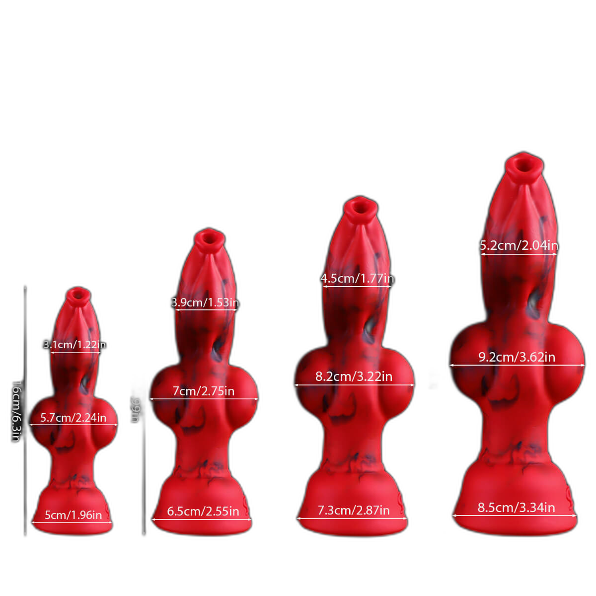 Crimwolf - Wolf Dildo - Knot Dildo - Kanis Dildo - 4 Sizes
