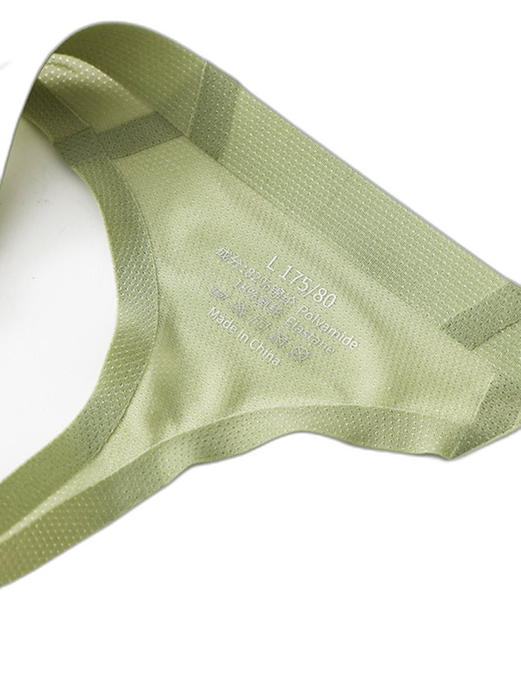 3 Pack Men's Solid Color Seamless Comfort Quick-Dry Breathable Thongs