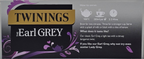 Twinings Earl Grey String & Tag Tea Bags Sachets One Full Pack Box x100 Servings