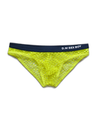 3 Pack Men's Low-Waist Sexy Big Mesh Breathable Transparent Sports Briefs